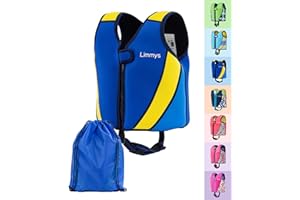 Limmys Premium neoprenowa kamizelka pływacka dla dzieci, idealna wyporność pomoc w pływaniu dla chłopców i dziewcząt, bonus sznurek torba w zestawie