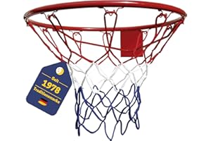 ‎BEST SPORTING BEST SPORTING Basketballkorb Outdoor Wandmontage Ø 45 cm – Stabiler Stahlkorb mit Netz – Optional mit Ball & Pumpe – Für Kinder & Erwachsene – Basketball Korb für Garten & Hof