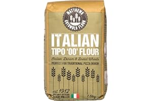 MATTHEWS COTSWOLD FLOUR Matthews Cotswold Italian Tipo '00' Multipurpose Flour | Italian Durum and Bread Flour | Specialty | Artisanal | Milled In Britain (1.5kg Bag (Pack of 5))