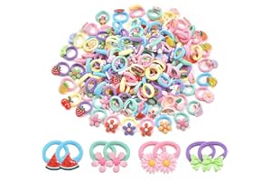 NEOBABY Elastic Hair Rubber Bands Ties Accessories for Kids Baby Girls & Women's with Fancy Cartoon Characters Designs (Assor