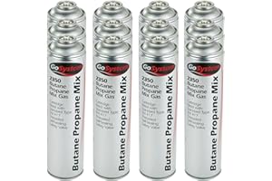 GoSystem 2350 Butane Propane 70:30 Mix Gas Cartridge 350g 631ml - 12 Pack