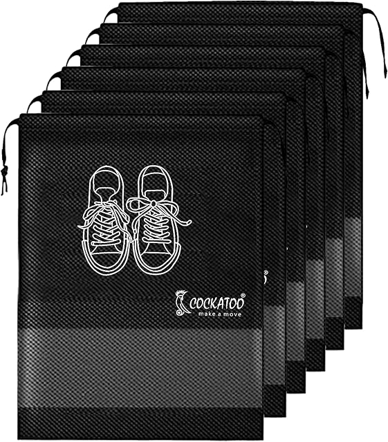 Cockatoo Shoe Bag for Travel Bag for Men & Women, Shoe Cover for Storage at Home Gym Reusable Travelling Acces