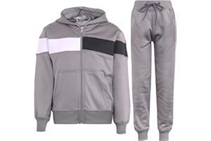 A2Z 4 Kids Niñas Niños Unisexo Chándal Diseñador Con Paneles En Contraste Forro polar Con Capucha Cremallera Sudadera Con Capucha Y Pantalones Traje Je Jogging Joggers Edad 5 6 7 8 9 10 11 12 13 Años