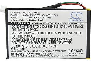 Cameron Sino GPS, Navigation Akku 1200mAh für Navigon 8390-YE01-0780/384.00022.005/0923FLYE31938/3300/3310/3310, Maxe 4310/4310 schwarz