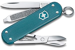 Victorinox, Classic SD Alox, Couteau de Poche Suisse, Multifonction, Léger, 5 Fonctions, Petite lame, Lime à ongles, Tournevis 2,5 mm