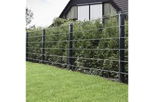 HORI® Doppelstabmattenzaun I Zaun Komplettset I verschiedene Längen und Höhen – wahlweise mit Abdeckschiene oder Klemmhalter I Anthrazit,Grau RAL 7016 I Höhe 163 cm I Länge 20 m