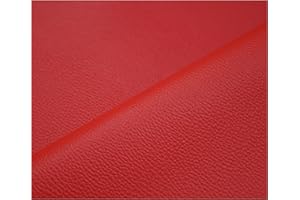 THEFABRICTRADE Premium Faux Leather Fabric Fire Retardant Leatherette Upholstery Waterproof Heavy Duty Leathercloth Material (1/4 Metre (25 x 140cm), Red Grained)