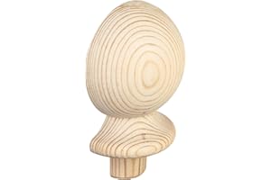 Blueprint Joinery Pine Ball Newel Post Cap, Clear Pine Ball Newel Cap, to fit 90mm Newel Posts 106 x 41mm (Half Cap)