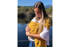 Amarsupiel | Bandolera portabebé anillas de MUSELINA | Bandolera de anillas de Bámbula | Bandolera premium de porteo fabricada en la UE | Bandolera de porteo tejido certificado OEKOTEX