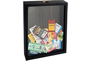 FramePro Ticket Stub Shadow Box Frame with Slot Wine Cork Case Black 8x10 Display Memory and Keepsake Deep Picture Frame