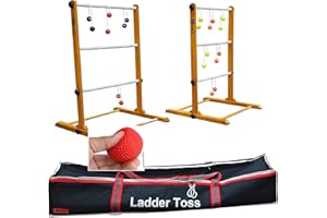 ‎DOCTOR SPORT DOCTOR SPORT │ Leitergolfspiel mit 2 Leitern, Wurfspiel komplett mit Bällen und Tragetasche, mit 2er- oder 4er-Sets weicher und Harter Bolas, offizielles Spiel für Profis