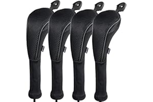 Andux 4pcs/Set Long Neck Golf Hybrid Club Head Covers Interchangeable No. Tags Pack of 4 CTMT-01