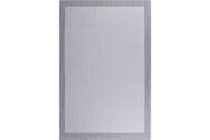 TEJIDOS EL MUNDO Alfombra vinílica de Tejido Trenzado de Alta Gama. Lavable y Antideslizante. Alfombras Resistentes para salón, Cocina, baño o Pasillo - 060x120 cm., Cenefa-Gris