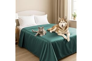 Byour3 - Copriletto Matrimoniale SUPER IMPERMEABILE Animali Antimacchia Protezione Letto Singolo Piazza e Mezza Antipelo Antimuffa Gatto Cane Bambini Coperta Lavabile (Petrolio, Matrimoniale)