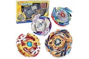 SUMNOS 4 pz Gyro Spinning Fusione 4D set di metallo, Beyblade Burst Peonce, Gyro Launcher con stadio, regalo per bambini