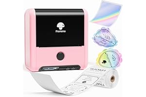 ‎PHOMEMO Phomemo M200 Tragbarer Etikettendrucker,Upgrade 3 Zoll Labeldrucker Bluetooth Thermo Etikettendrucker Beschriftungsgerät Selbstklebend,für Barcode,Einzelhandel,Foto,Kleidung,für Android & iOS -Rosa