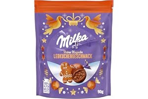 ‎MILKA Milka Feine Kugeln – Alpenmilch-Schokolade mit Lebkuchen-Geschmack – 90g