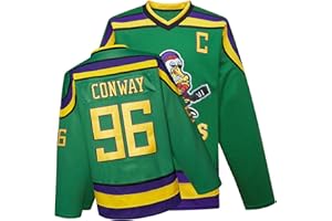 TRIVINKIN Mighty Ducks - Camiseta de hockey sobre hielo de la película S-XXL Charlie Conway #96 Adam Banks #99, ropa de hip hop de los años 90 para fiestas