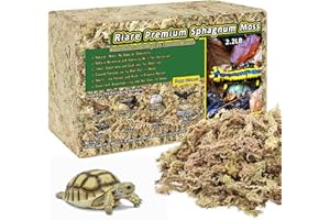 Riare 1.2kg Premium Sphagnum Moss for Reptiles- Natural Reptile Moss Forest Plume Moss for Incubation Medium, Green Moss Bedding for Anoles, Salamanders, Frogs Toads & Wetland Environment Reptiles