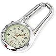 WONOLO Clip on Carabiner Luminous Face FOB Watch Digital for Doctors Nurses Paramedics Chefs Sport Unisex Men Women