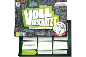 DENKRIESEN - VOLL VERSCHÄTZT! Junior Edition | DIN A4 Spielblock | Ab 10 Jahren | Lustiges Schätzspiel | Familienspiel | Partyspiel | Ohne Internet | Antworten mit auf dem Block