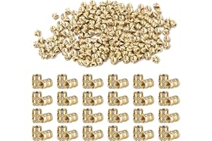 Neikafan 200 Piezas Tuercas de Latón de Impresión 3D Insertos Roscados para Plastico M3x5x4 Moleteadas Tuercas Roscadas Unidades de Latón para Embutir en Piezas de Impresora 3D por Calor