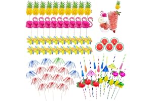 CAIXIANGYU 80 Pièces Decoration Cocktail,Parasol Cocktail Paille Cocktail bâtons de feu d'artifice pour fête d'été, Mariage, Bar, Boissons, gâteaux (Coloré)