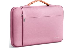 Ferkurn Laptop Case Sleeve 14 Inch Compatible with 14" MacBook Pro M4/M3/M2/M1, HP Pavilion Chromebook 14A EliteBook X360 Probook, ASUS Vivobook,Lenovo Ideapad,Dell,Acer,Carrying Computer Bag, Pink