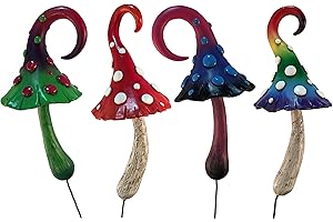 GlitZGlam Lot de 4 Champignons Magiques Miniatures pour Jardin enchanté. Inclut 4 Magnifiques Champignons Miniatures pour Jardin enchanté. Un Accessoire pour Jardin des fées et des Gnomes