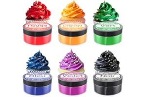 SIGWONG Colorant Alimentaire Poudre - 6 Couleurs Colorant Alimentaire pour Decoration Gateau Comestible, Concentré Nourriture Dye pour Cuisson, Décoration, Fondants, Glaçage-Vegan, 5g/Chacun