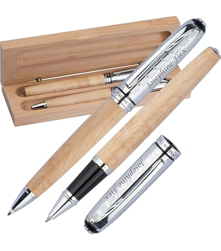 MARK®TWAIN Writing Set With Box, Ballpoint Pen And Rollerball With Engraving | Blue Writing | Personalized Birthday Gifts - Canada - View #12