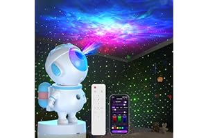 GAEFURY Astronaut Galaxy Projector,Space Star Projector,Galaxy Night Light with Remote and App Control 360°Adjustable,Ceiling Projector for Kids Bedroom,Christmas,Birthdays,Valentine's Day (White and Blue)