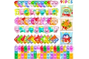 KIDRENFUN 90 PCS Christmas Party Bag Fillers Kids - Christmas Stocking Fillers Eve Box Fillers Party Bag Toys, Bulk Multipack Presents, Mini Fidget Toy Party Favours for Unisex Kids
