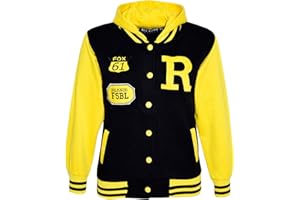 A2Z4KIDS A2Z 4 Kids Enfants Filles Garçons R Fashion Fox Baseball Encapuchonné Veste Varsity Sweat À Capuche Âge 2 3 4 5 6 7 8 9 10 11 12 Ans