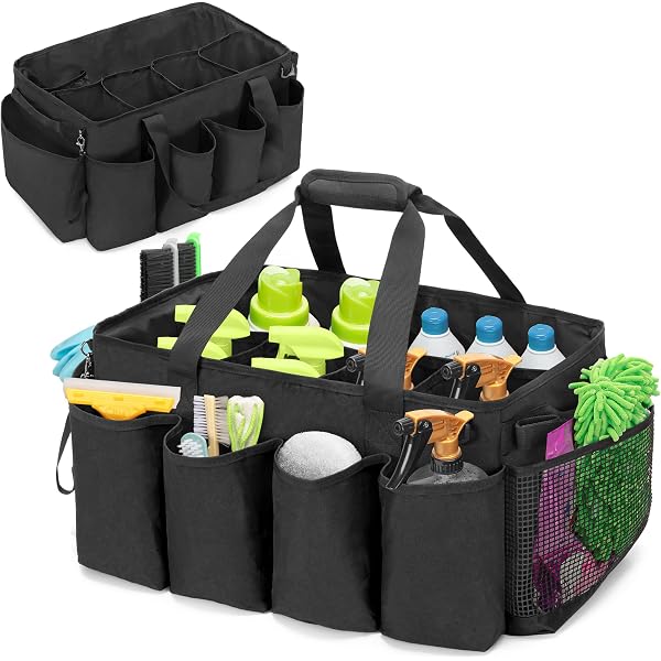 Borsa Organizzatore Per Pulizie LoDrid, Con Divisori E Tasche, Tracolla, 39x18x30 Cm