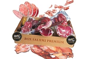 GUSTOTIPICOITALIANO Gusto Tipico Italiano Cesta Salumi | Cesti Salumi Artigianali | Cesta Natale, Cesti Natalizi Alimentari Salumi | Cesto Natale Salumi, Cesta Regalo Natale (PREMIUM - COMPLETA)