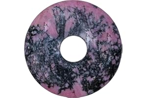 Lebensquelle Plus Rhodonit Edelstein Donut | Ø 30 mm Anhänger