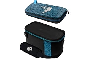 PDP Custodia da viaggio GLOW Sheikah Shoot Overnight Case Nintendo Switch, Sheikah Shoot, Nero e blu