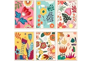 YALKIN Paint by Numbers for Adults and Beginner, Painting by Number Kits On Canvas,Without Frame DIY Color Oil Painting Acrylic Paints,Home Wall Decor 6 Pack 8x12 in