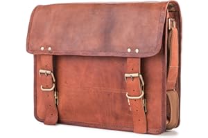 Berliner Bags Vintage Sac Bandoulière en Cuir York XL, Porte-documents pour Ordinateur Portable pour Hommes Femmes