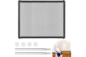 FONYET Hunde Absperrgitter Für Haustier Türschutzgitter Ausziehbar Treppenschutzgitter Türschutzgitter Hund Hundebarrieren Einziehbares Babygitter Türschutzgitter Ohne Bohren Für Haustiere Babys (180 X 72CM)