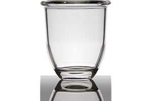 innaGLAS INNA-Glas Pot à orchidée en Verre FYNNN, Conique/Rond, Transparent, 15cm, Ø13,5cm - Vase Transparent/Bougeoir en Verre