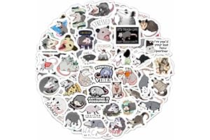 PADABAYKA Opossum-Aufkleber für Trinkflaschen, Opossum-Laptop-Aufkleber - Opossumparty-Geschenke und Dekorationen, lustige Opossum-Geschenke - Possum Stickers