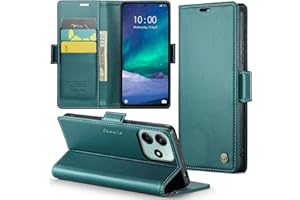 Rerzoiro Funda para Xiaomi Redmi Note 14 5G (No para 4G), Funda de Cierre Magnético, Cartera de Cuero PU con [Bloqueo RFID], Soporte, Ranura para Tarjetas,Case para Xiaomi Redmi Note 14 5G, Turquesa