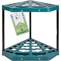 Supporto Per Attrezzi Da Giardino - 28 Scomparti, 61x58x31 Cm, Per Scope, Rastrelli, Verde/Nero - Foto 4