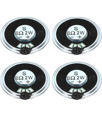 6 Altoparlanti Magnetici Ultra-sottili 40mm 32Ω 0.5W Con Guscio Metallico, Per Elettronica E Progetti Fai-da-te