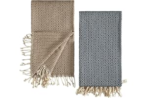 Tuiste Saunatuch Beige - Petrol Blau 2er Pack, Saunakilt Damen und Herren, Strandtuch, Saunahandtuch, Picknickdecke, Hamamtuch%100 Baumwolle, Strandtücher, Strandhandtuch XXL, Badehandtuch 100x180