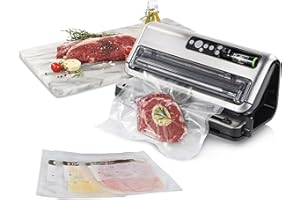 FoodSaver machine sous vide automatisé et professionnel | compartiment de rangement pour rouleau et cutter | fonction marinade | inclus sacs de mise sous vide assortis [FFS006X]