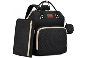 ROSEGIN Wickelrucksack Groß - Baby Wickeltasche Rucksack Wasserdicht & Leicht mit Wickelunterlage, Schnullertasche & Kinderwagenhaken - Diaper Bag Babytasche für Mama & Papa