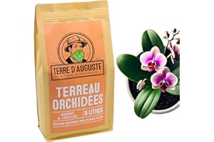 TERRE D'AUGUSTE LA TERRE DU PATRIARCHE DEPUIS 1920 Terre d'Auguste - Terreau Orchidée 6L, Substrat Premium pour Rempotage Orchidée, Idéal pour Plantes d'Intérieur